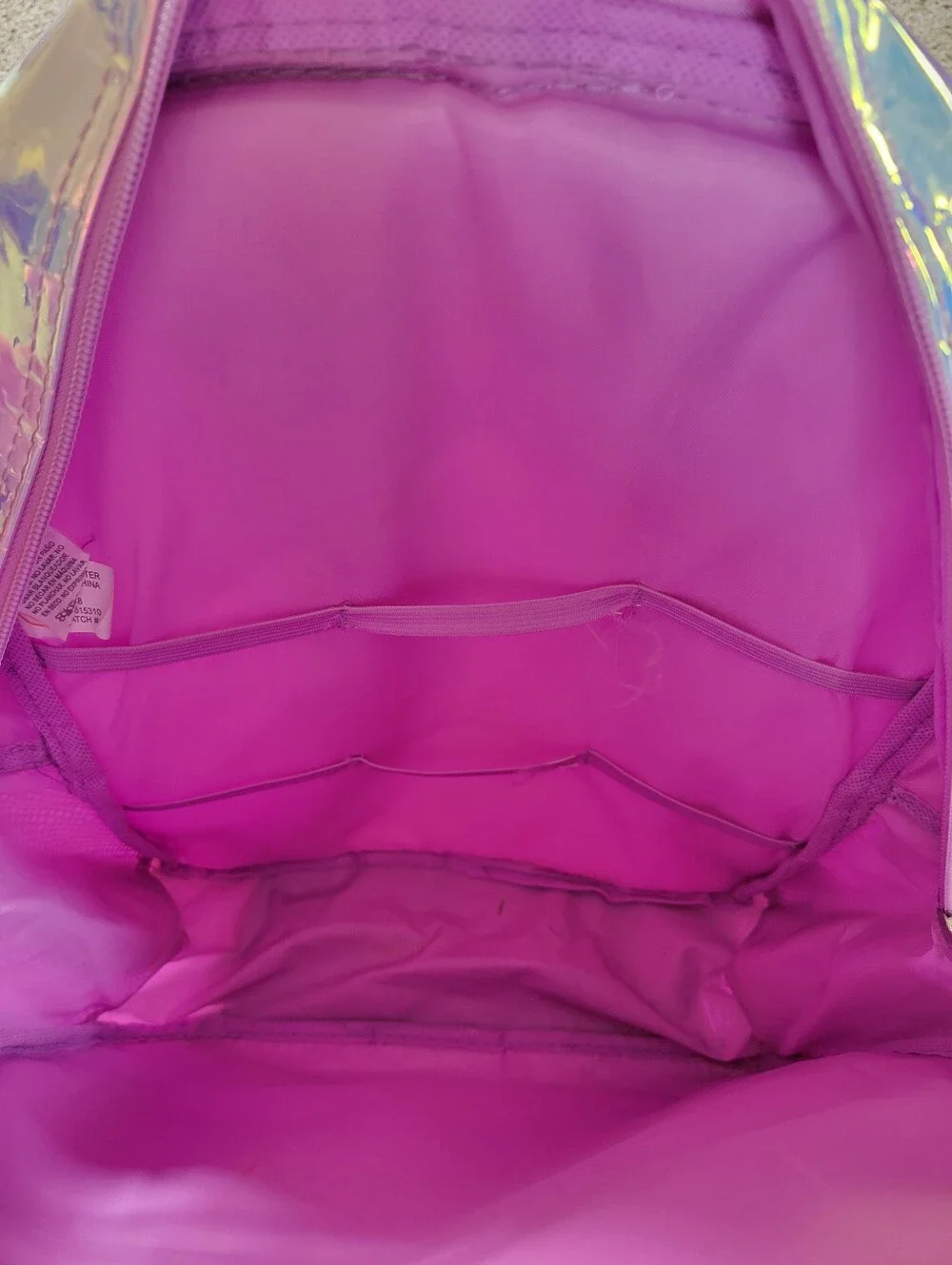 Girls Iridescent Rainbow Glitter Backpack